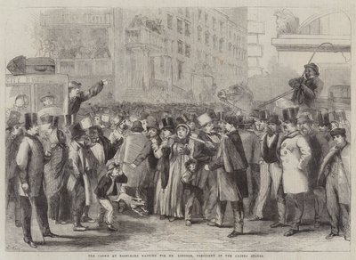 La foule à Baltimore attendant M. Lincoln, président des États-Unis - Thomas Nast